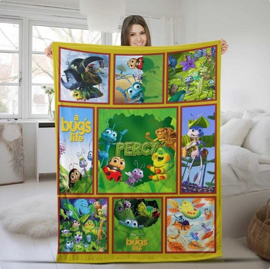 Discover Personalized A Bug's Life Blanket With Name, Bug Blanket