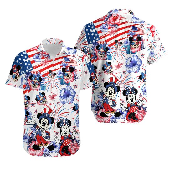 Discover Mouse Flags American Hawaiian Shirt