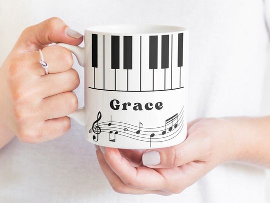 Discover Piano Keyboard Coffee Mug,  Dj Gift, Dj player Mug, Musical Gift Gift for Singer, Music Teacher  Mug