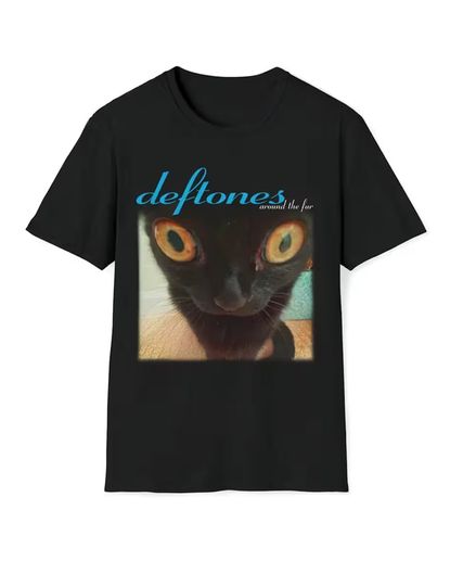 Discover Deftone around the fur cat band Vtg Black Men Black Tee Shirt