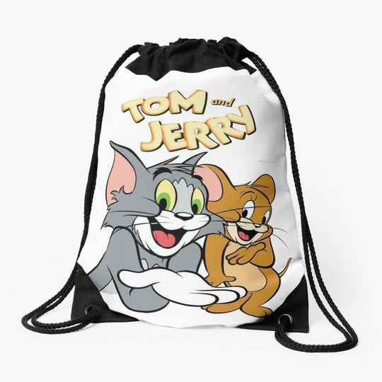 Discover Tom and Jerry Funny Cartoon Drawstring Bag