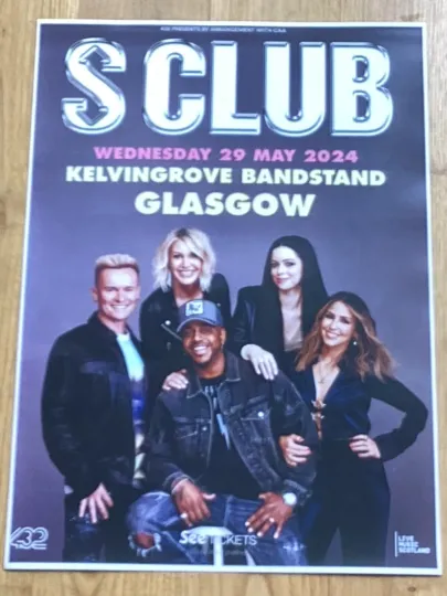 Discover S Club May 2024 Music Tour Poster