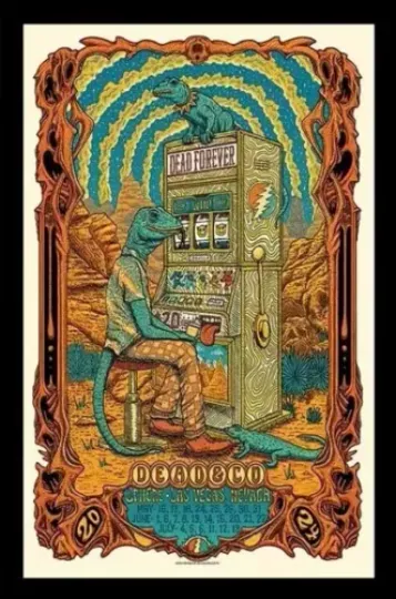 Discover Dead & Company Dead Forever Tour 2024 Sphere Las Vegas Nevada Poster