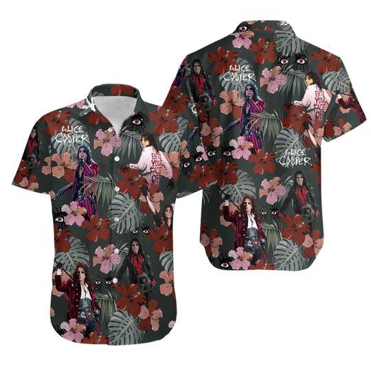 Discover Alice Cooper Hawaiian Shirt, Alice Cooper Button Shirt