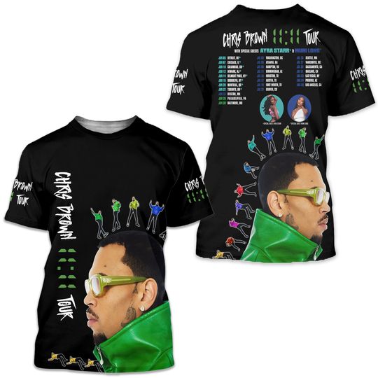 Discover Chris Brown 11:11 Tour 2024 3D Shirt