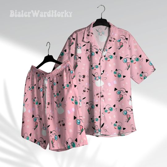 Discover Jigglypuff Evolution Hawaiian Shirt - Fairy Type Aloha Anime Gift