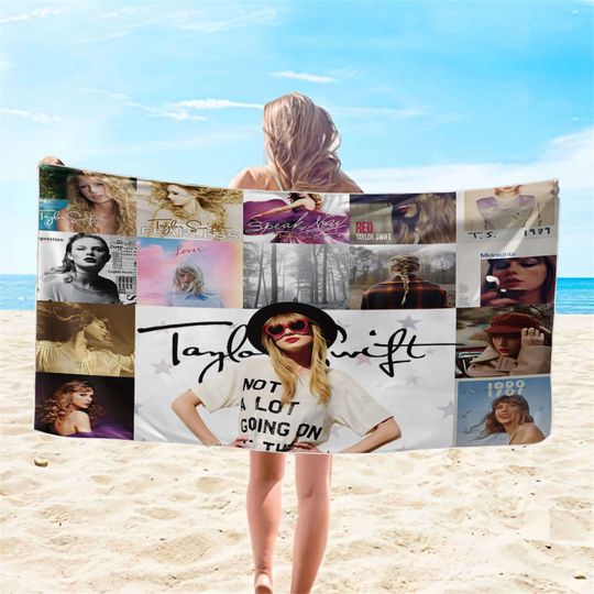 Discover Swiftie Beach Towel,TTPD Added Taylor Towel,Swift Pool Beach Towel