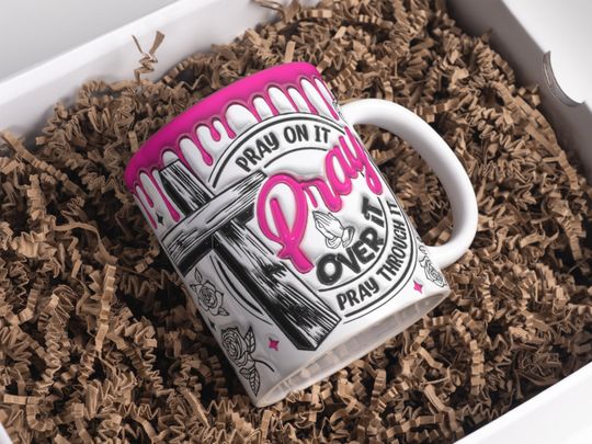 Discover 3D Pray on it Christian Inflated Mug
