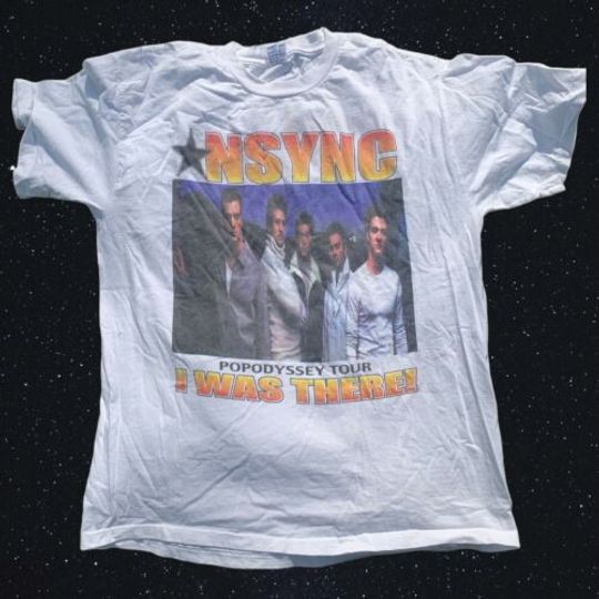 Discover Vintage Y2K 2002 NSYNC Pop Odyssey Tour Band Shirt, Justin TimberlakeT-Shirt