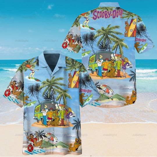 Discover Scooby Doo Hawaiian Shirt, Scooby Doo Summer Beach Vacation 3D Hawaiian Shirt