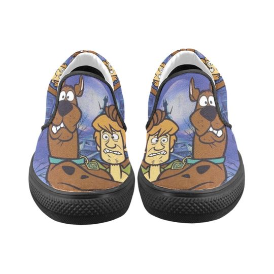 Discover Unisex Scooby Dooby Doo & Shaggy Cartoon Custom Slip Ons