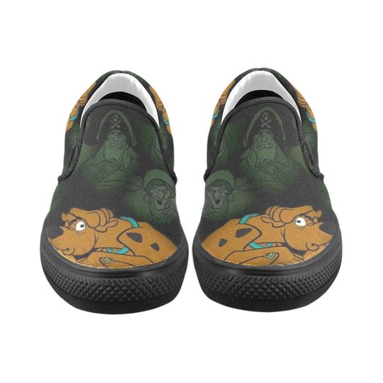 Discover Unisex Spooky Scooby Dooby Doo Cartoon Custom Slip Ons