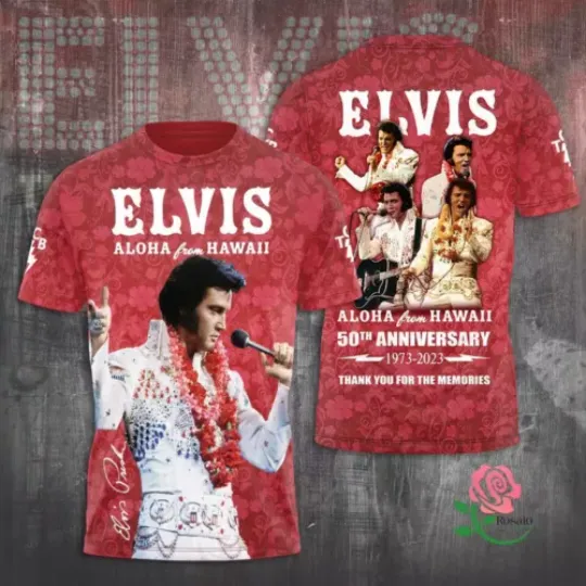 Discover Elvis Presley Aloha 3D tshirt Gift For Father Day