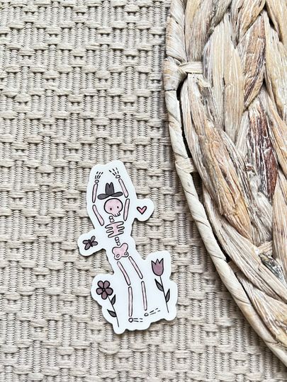 Discover Cowboy Skeleton Sticker | Halloween | Spooky | Aesthetic Stickers