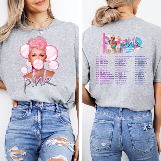 Discover P!nk Pink Singer Summer Carnival 2024 Tour Shirt, 2024 P!nk Concert T-shirt