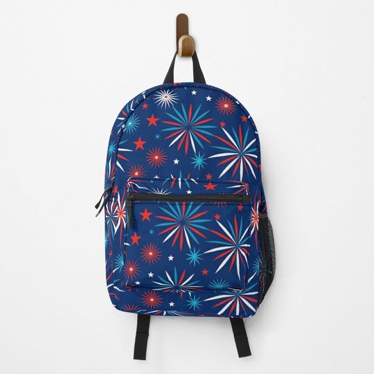 Discover fireworks background seamless Backpack