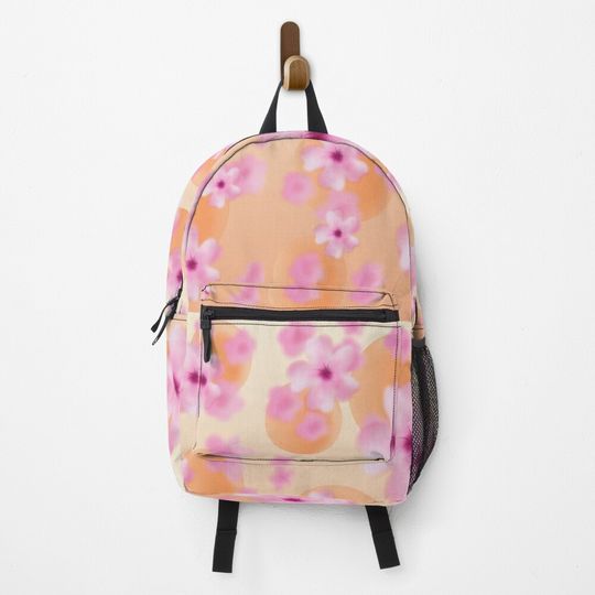Discover Sumi e watercolor style cherry blossom pattern Backpack