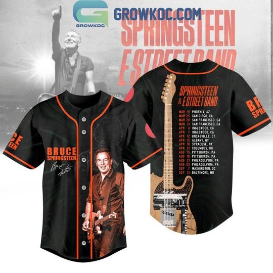 Discover Bruce Springsteen And E Street Band Tour 2024 Schedule Baseball Jersey