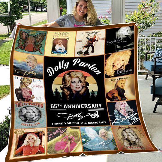 Discover Dolly Parton 65th Anniversary Signature Thank You Blanket
