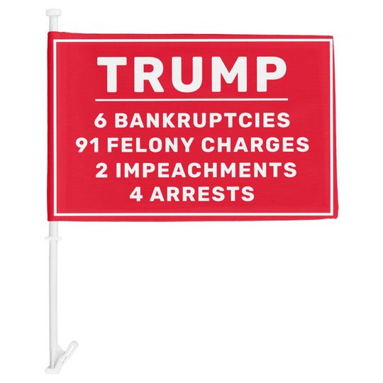 Discover Funny Trump By the Numbers Car Flag