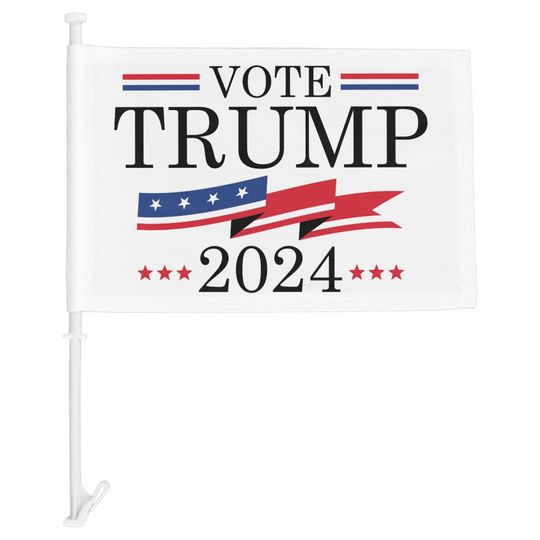 Discover Vote Trump 2024 Car Flag