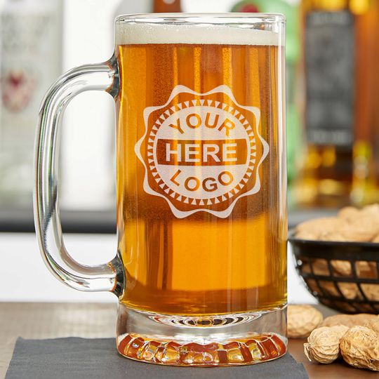 Discover Your Logo Here or Custom Designs Beer Mugs