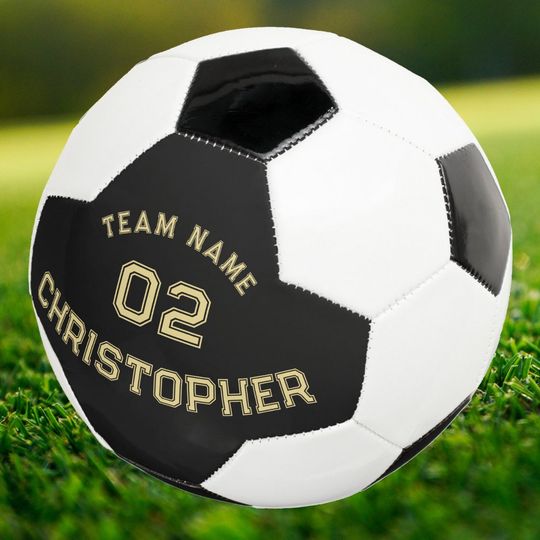 Discover Personalized Player School Team Name Jersey Number Soccer Ball