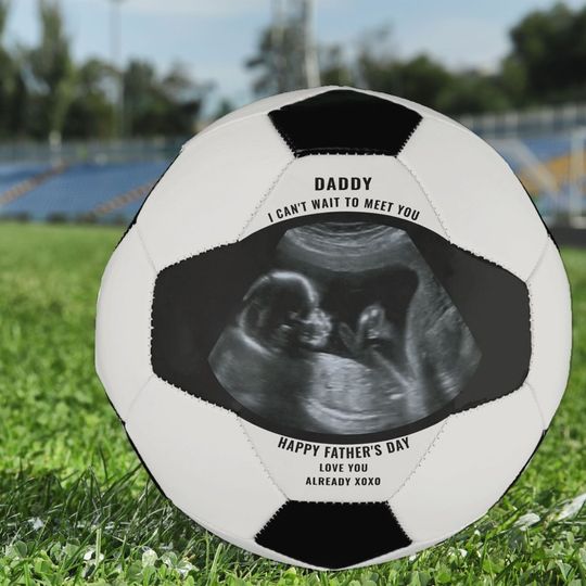Discover Sonogram Pregnancy Photo Black White Personalized Soccer Ball