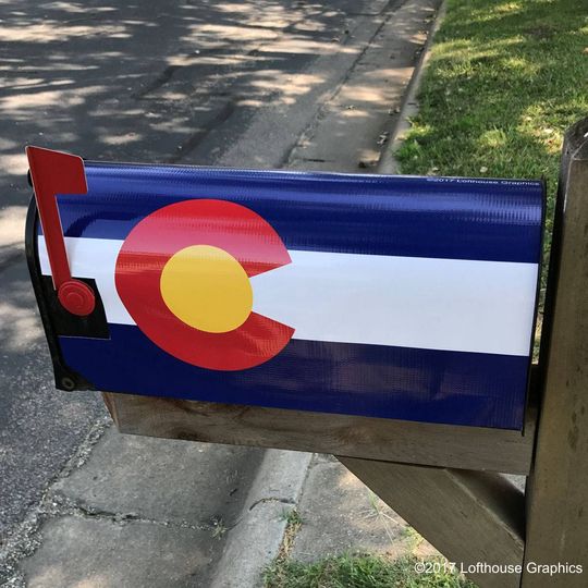 Discover Colorado Flag! Mailbox Cover