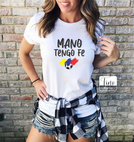 Discover Mano Tengo Fe Shirt, Venezuela Soccer Tshirt, Vinotinto, Gift For Venezuelans