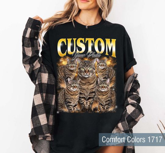 Discover CUSTOM Bootleg PET Shirt, Custom Pet Photo and Name Shirt