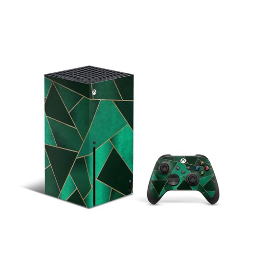 Discover Diamond Green Skin Decal For Xbox Series X Console And Controller