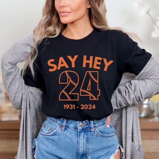 Discover San Francisco Baseball Crewneck T-shirts, Gift for Baseball Fan, Say Hey Mays Tribute