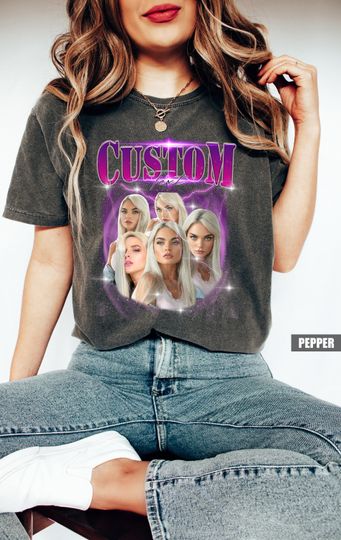 Discover Custom  Photo T-shirt, Personalized Image Shirt, Vintage Customized Your Own