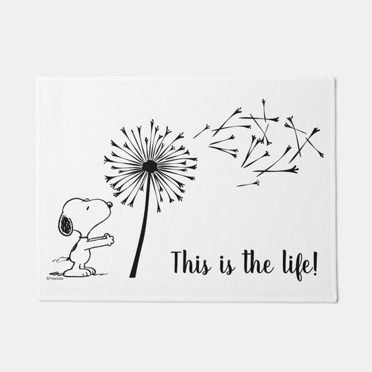Discover Snoopy With Dandelion Doormat