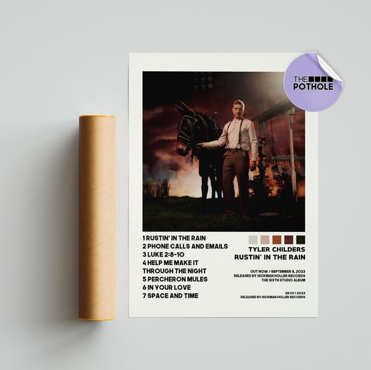 Discover Tyler Childers Album Cover Poster - Rustin' in the Rain