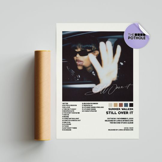 Discover Summer Walker Posters | Still Over it Poster | Summer Walker, Over it, Tracklist Album Cover Poster