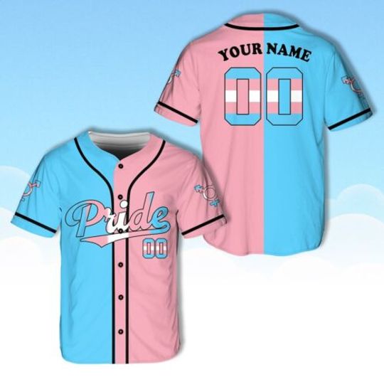 Discover Personalized LGBTQ Lesbian Gay Transgender Game Day Baseball Jersey Shirt