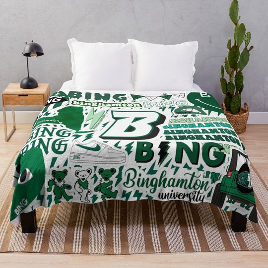 Discover Binghamton Universtiy Blanket Throw Blanket