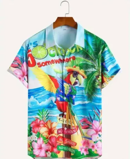 Discover Parrot It's 5 O'clock Somewhere HAWAIIAN Shirt
