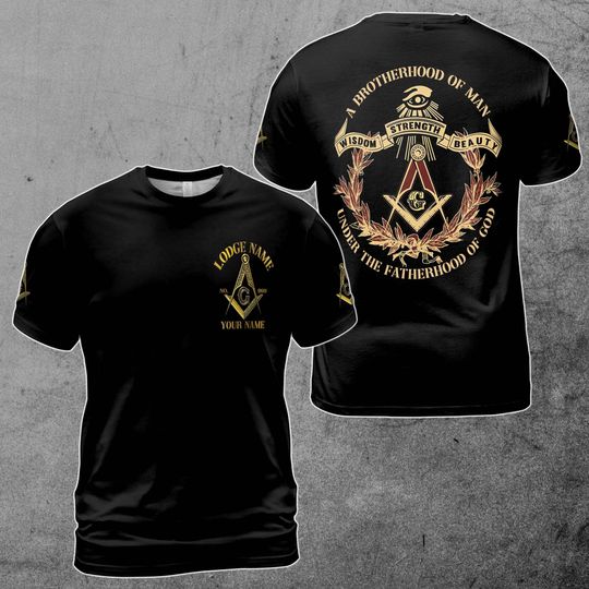 Discover Customize Name Number Lodge Masonic Freemasonary T-shirt