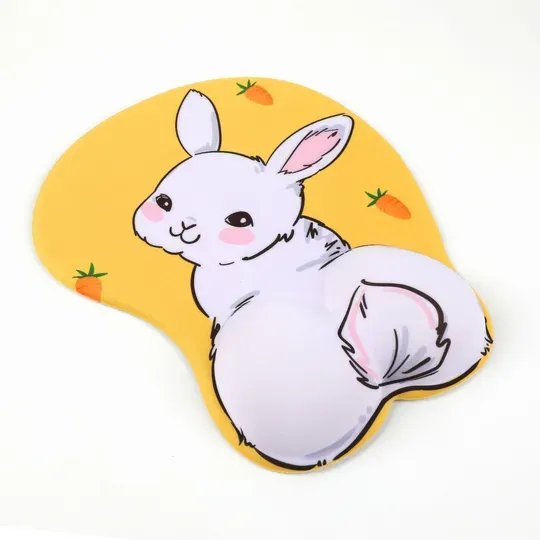 Discover Funny Rabbit Wrist Rest Mouse Pad