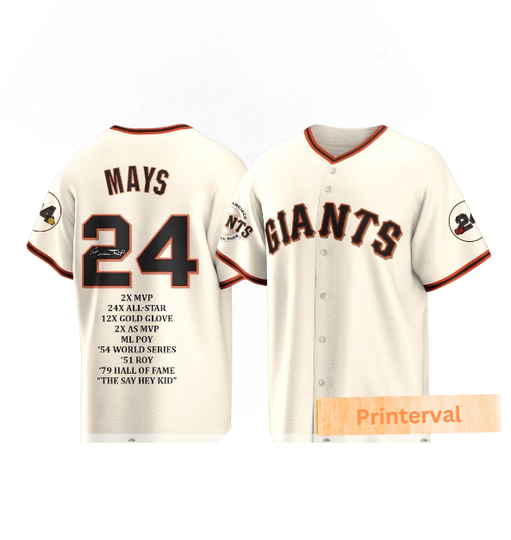 Discover Willie Mays Baseball Jersey, Gifts for Fan