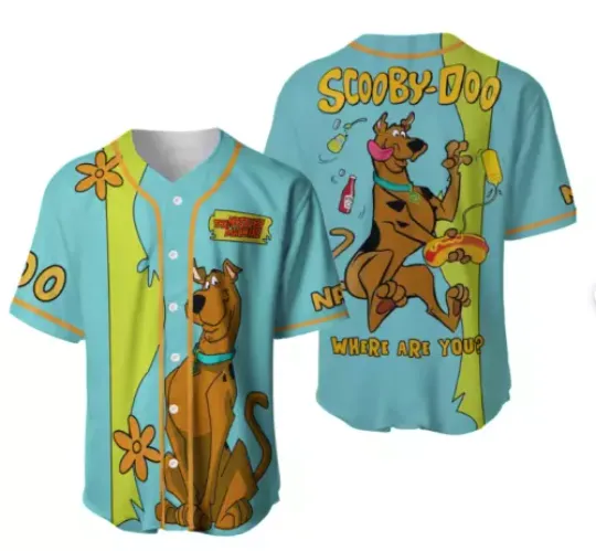 Discover Personalized Scooby Doo 3D Baseball Jersey Shirt HALLOWEEN GIFT CHRISTMAS