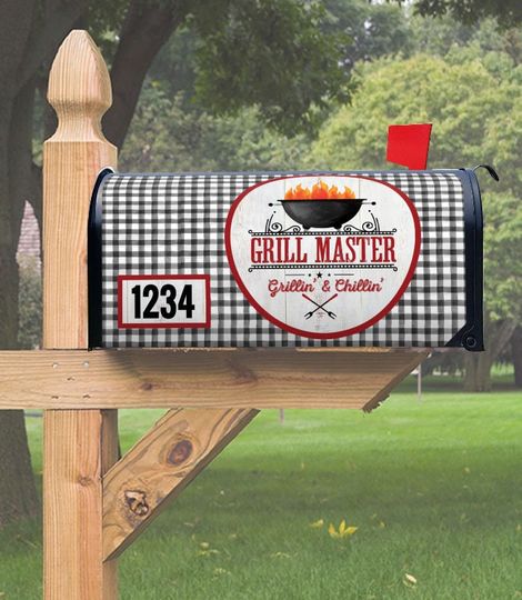 Discover Grill Master Magnetic Mailbox Cover , Magnetic Material, Spring, Summer
