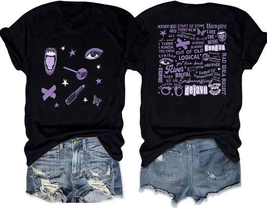 Discover MOUSYA Bad Idea Right T-Shirt Concert Shirt Women World Tour