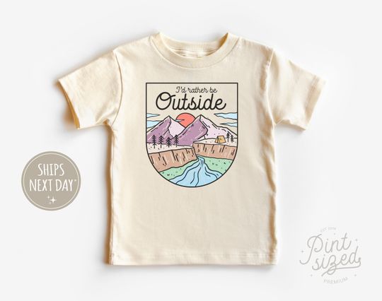 Discover I'd Rather Be Outside Baby Shirt - Outdoorsy Adventure Tee - Cute Kids Shirt