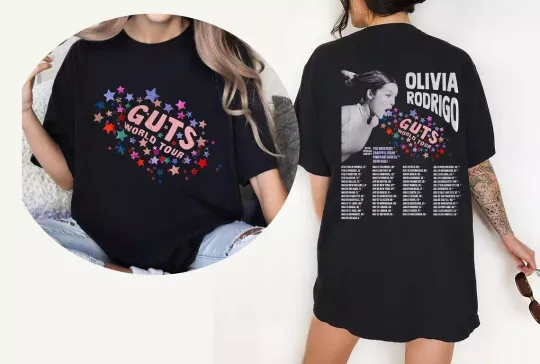 Discover Vintage Olivia Rodrigo Guts World Tour Shirt