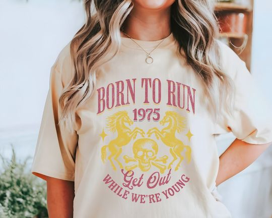 Discover Born to Run, Bruce Springsteen Vintage Rock Shirt, Vintage Band Tee
