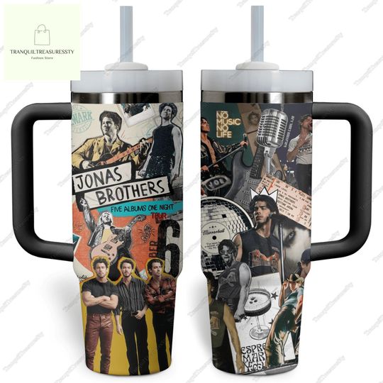 Discover Jonas Brothers 2024 Tour Tumbler - Five Albums, One Night